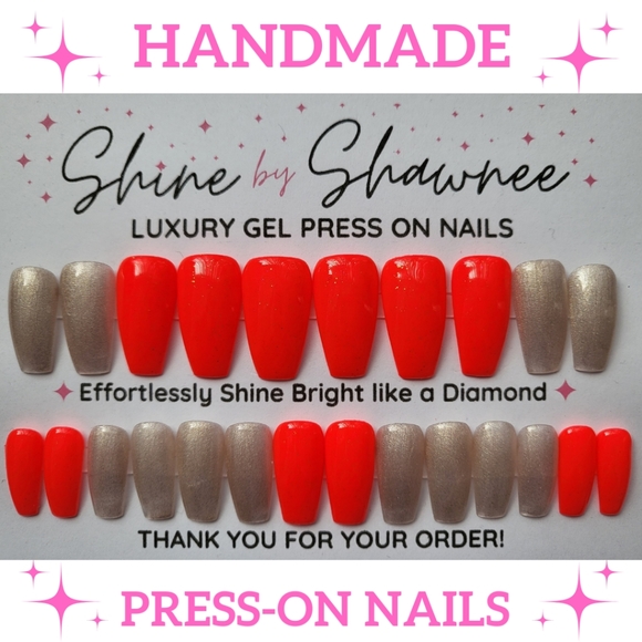 Handmade Luxury Press-On Nails | Sturdy & Reusable | BE MY SUNSHINE - Picture 1 of 7